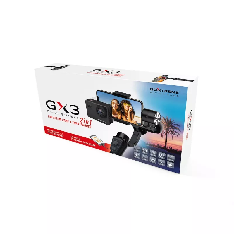 GoXtreme GX3 55243 3-osový gimbal stabilizátor, ľahký ručný pre kamery a akčné kamery