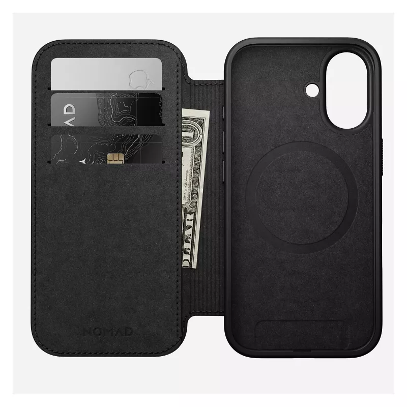 Folio puzdro na telefón Nomad NM014209858 pre Apple iPhone 17, 16 cm (6,3 palcov), hnedé, 4 priehradky na karty