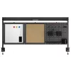 Ergo Office ER-300 B stolová priečka / organizér, 1295 x 242 x 726 mm, oceľ, max. zaťaženie 10 kg, čierna