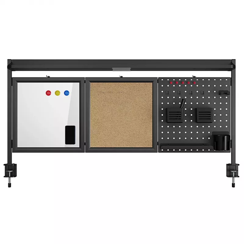 Ergo Office ER-300 B stolová priečka / organizér, 1295 x 242 x 726 mm, oceľ, max. zaťaženie 10 kg, čierna