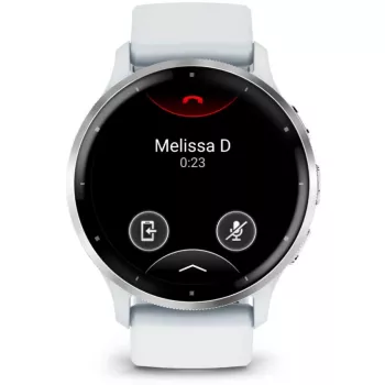 Smartwatch GARMIN Venu 3 – 1,4 palca AMOLED, 45 mm puzdro, GPS, Wi‑Fi, 8 GB, strieborná/biela, silikónový remienok