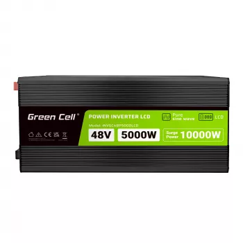 LCD menič 48V 5000W/10000W čistá sínusoida s displejom
