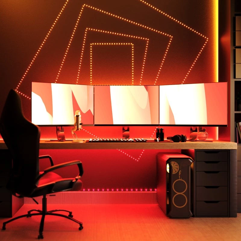 LED girlanda Twinkly TWD200STP-TEU viacfarebný vnútorný pás, rozostup 5 cm, IP20, priehľadný kábel