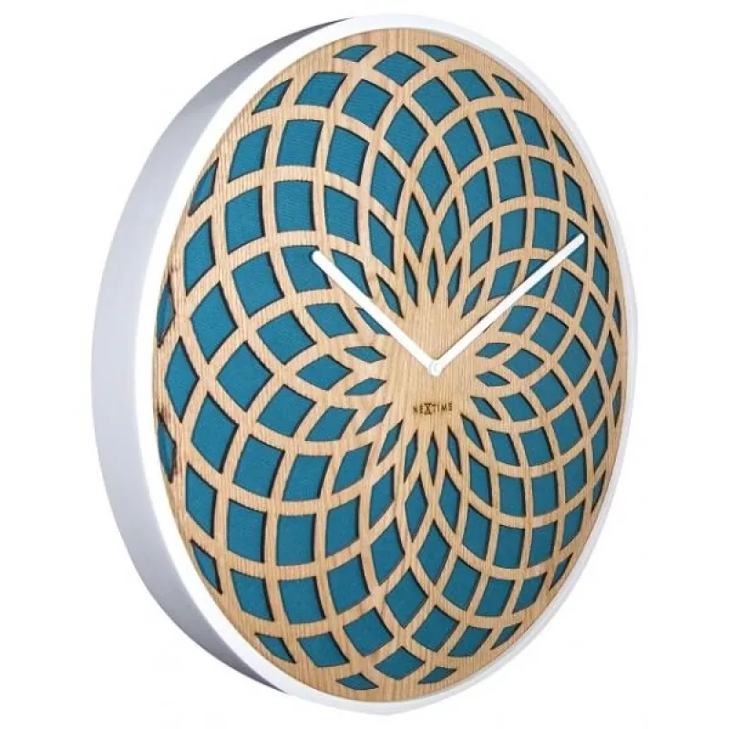 NeXtime hodiny 3149tq Sun Large, Ø50 cm, nástenné, tyrkysové