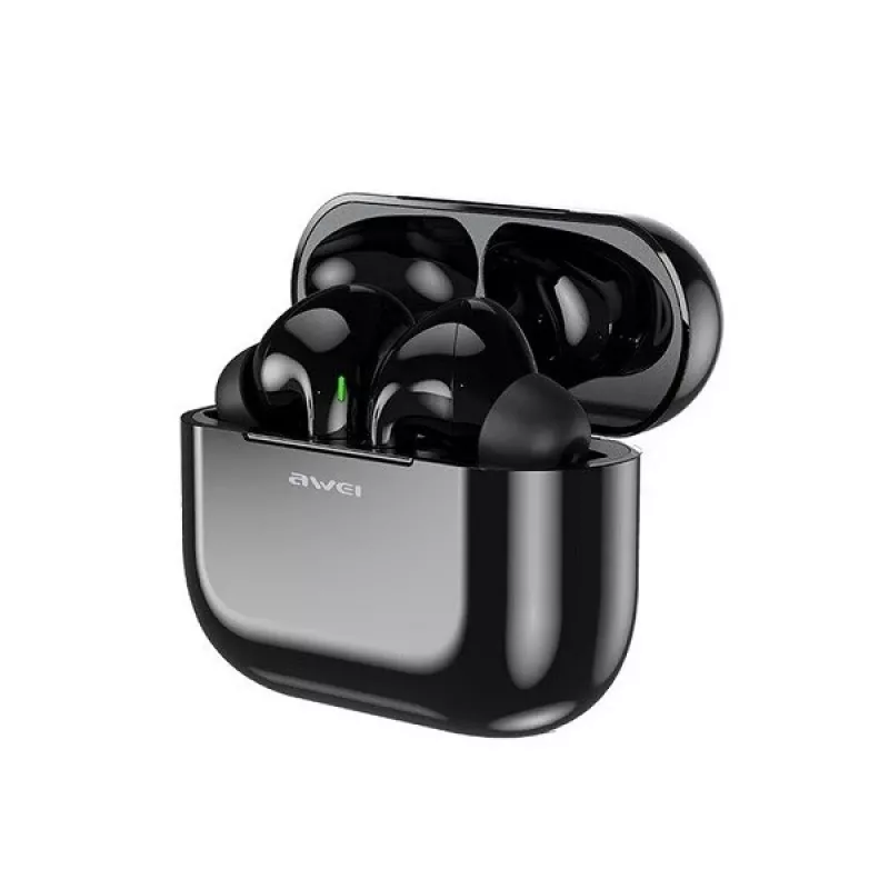 AWEI Bluetooth 5.0 T29 TWS slúchadlá + nabíjacia stanica čierna/čierna
