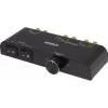SpeaKa Professional 2-portový prepínač reproduktorov s integrovanou reguláciou hlasitosti čierny (SP-6518220)