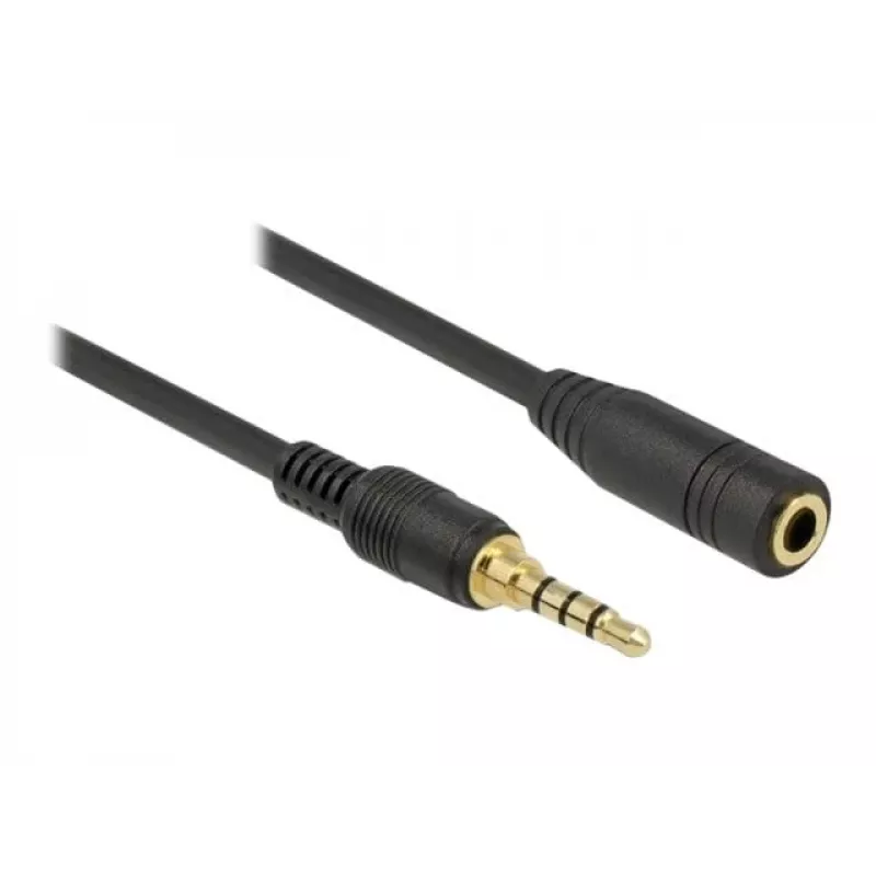 DeLOCK 85635 audio kábel 3,5 mm konektor samec na konektor samica 5 m čierny
