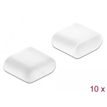 Krytky proti prachu DeLOCK USB Type-C konektor samec 10 kusov biele