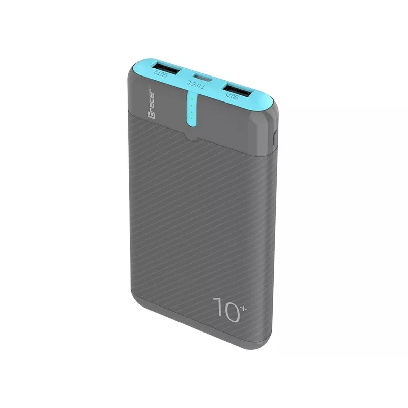 PowerBank EnerGo 10000mAh sivá-modrá