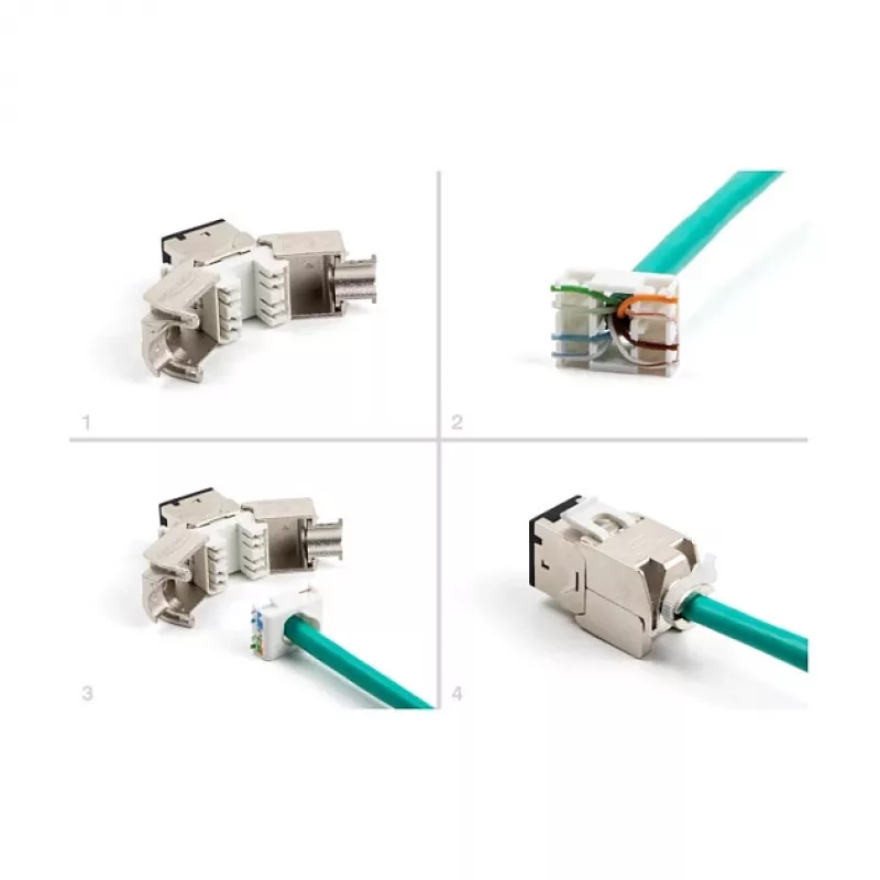 DeLOCK 88118 Keystone modul plochý čierny RJ-45 10 kusov