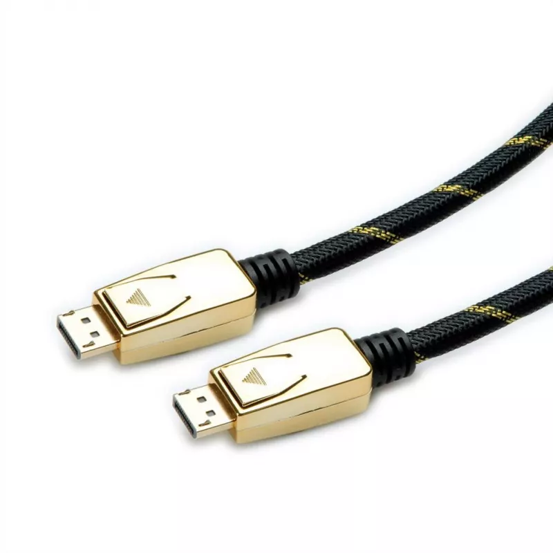 ROLINE 11.04.5920 DisplayPort kábel 1 m čierny - zlatý (11.04.5920)