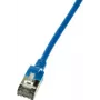LogiLink tenký U/FTP sieťový kábel 1 m Cat6a U/FTP (STP) modrý (CQ9036S)