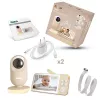 Vedo krémová elektronická baby-nanny s bezdrôtovým prijímačom