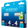 Nabíjacie batérie Panasonic Eneloop AA 2000 mAh (4 ks) a AAA 800 mAh (4 ks), Ni‑MH, 1,2 V, 8 ks