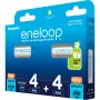 Nabíjacie batérie Panasonic Eneloop AA 2000 mAh (4 ks) a AAA 800 mAh (4 ks), Ni‑MH, 1,2 V, 8 ks