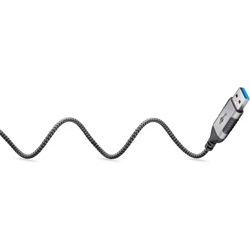 Goobay Ethernet kábel USB-A 3.0 na RJ45 tenký 5 m – prepája router, modem alebo (74397)
