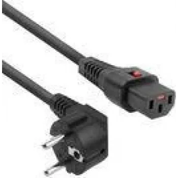 ACT napájací kábel CEE 7/7 konektor samec (zahnutý) - C13 IEC Lock čierny 2 m, EL182S