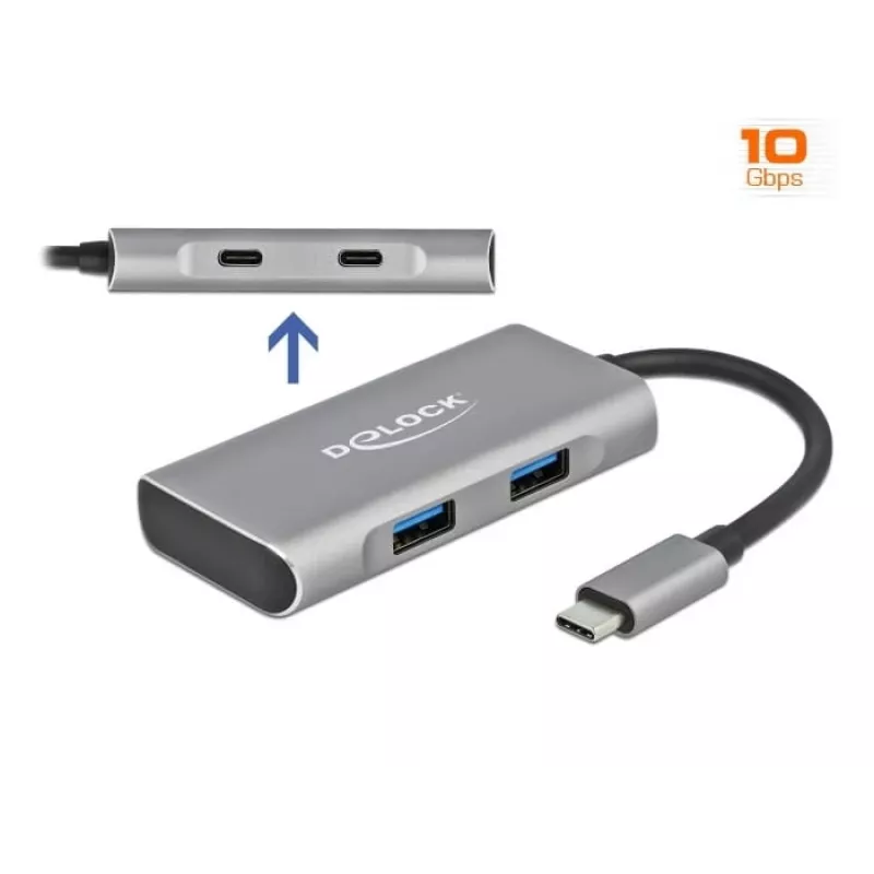USB hub DeLOCK externý USB 10 Gbps USB Type-C hub 63260