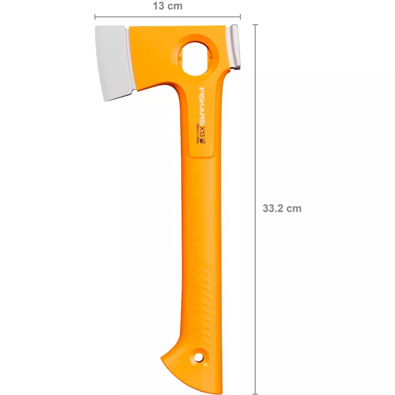 Jednostranná sekera Fiskars 1069101, oceľová hlava, 330 mm dĺžka, oranžová