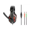 Káblový herný headset GEMBIRD GHS-03 — 20–20000 Hz, 2 m kábel, 250 g, čierna/červená