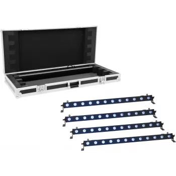 LED bar osvetlenie EUROLITE 4x LED BAR-12 QCL RGB+UV, 4 jednotky, RGB+UV LED