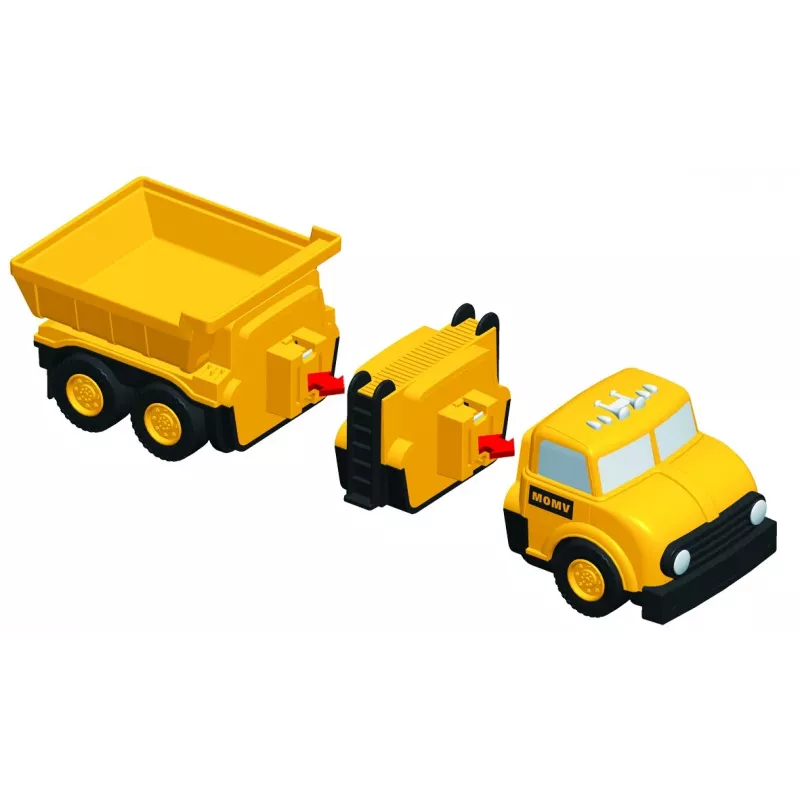 Sada vozidiel Popular Playthings Mix or Match Vehicles Construction čierna žltá