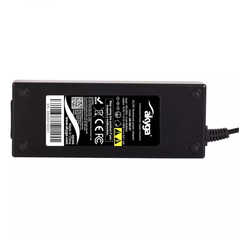 Akyga AK-ND-57 napájací zdroj pre notebook 19,5 V / 6,7 A, 130 W, konektor samec 7,4 x 5,0 mm s kolíkom, pre Dell