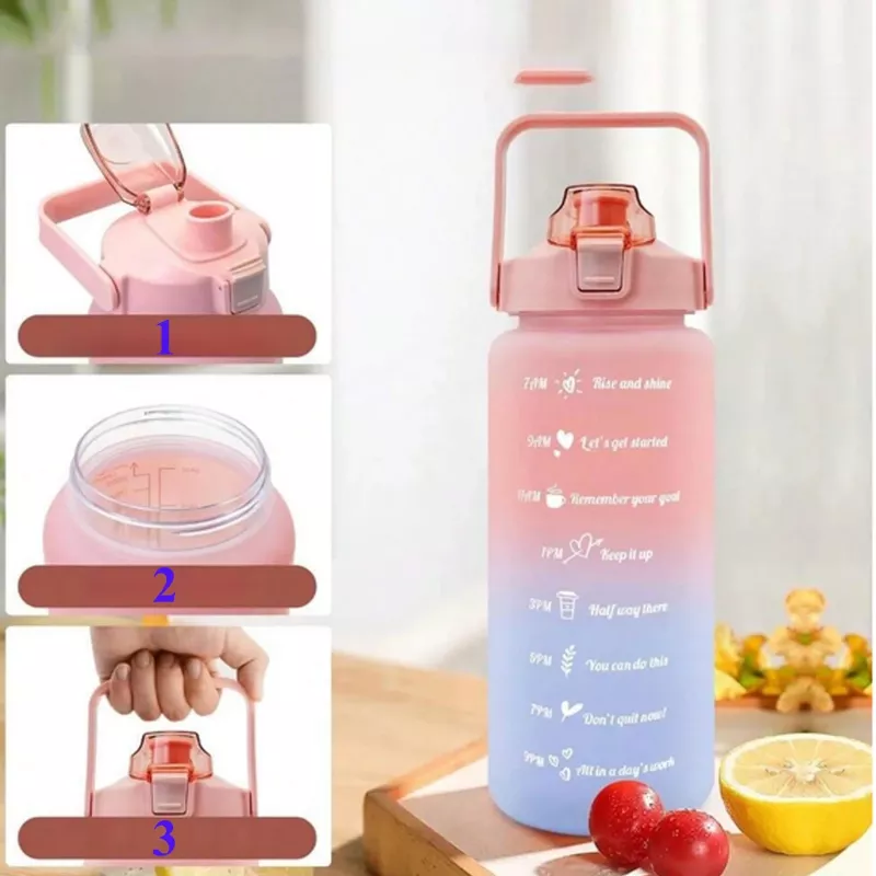 Extralink Motivačná fľaša, 2000 ml, Červeno-modrá, BUT-994