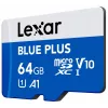 MicroSDXC pamäťová karta Lexar BLUE PLUS 64 GB UHS‑I 100 MB/s U1 V10 (modrá)