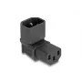 DeLOCK sieťový adaptér IEC 60320 C14 na C13 konektor samica 10 A 90° čierny 80472