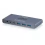 KVM switch DIGITUS USB-C 3.0 HDMI 2-port 4K60Hz, USB-C/USB-A, hliník, 135×60×30 mm