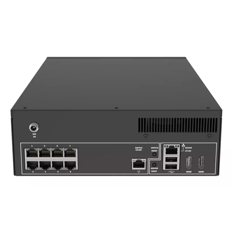 Sieťový videorekordér AXIS S2208 Mk II 8-kanálový, 4 TB HDD, SATA, 7680×4320 max, IEEE 802.3at, čierny