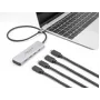 DeLOCK USB Type-C hub 10 Gbps 4 porty hliník sivý