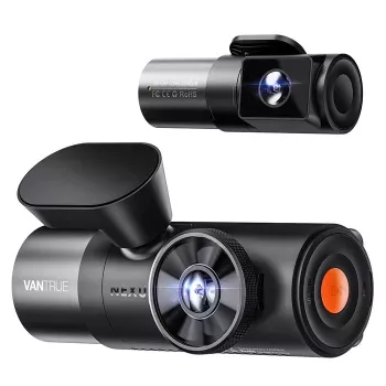Auto-videorekordér VANTRUE N5 Nexus 5 — 4-kanálová dashcam, 2592×1944 hlavná kamera, 160° predná/vnútorná, GPS, WLAN, IPS displej, MicroSD do 512 GB