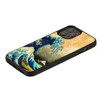 Ochranné puzdro iKins pre Apple iPhone 12 Pro Max s dizajnom Great Wave