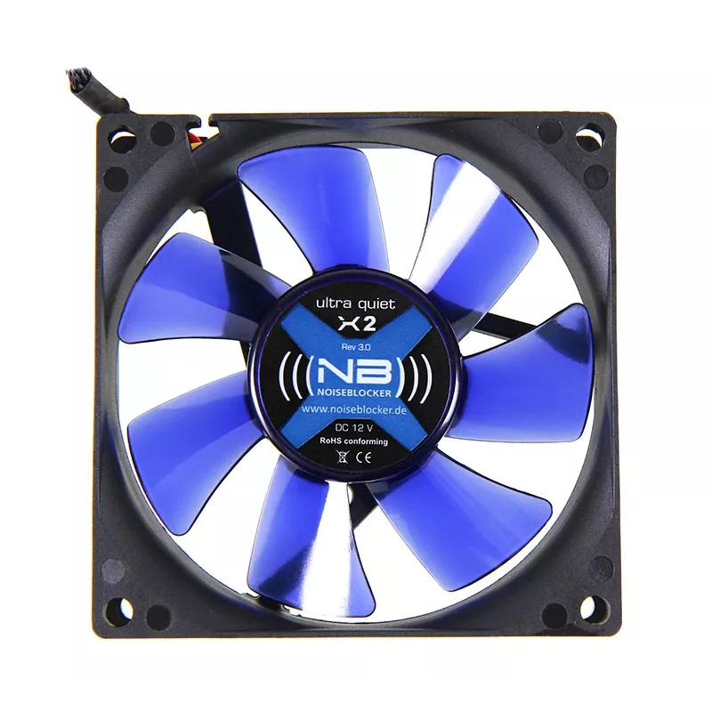 Noiseblocker BlackSilentFan X2 ITR-X-2 ventilátor do skrinky, 80 x 80 x 25 mm