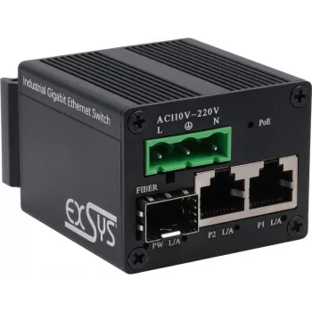 Sieťový switch Exsys EX-62010POE-SFP PoE+ unmanaged 1 Gbps s 2 SFP portami