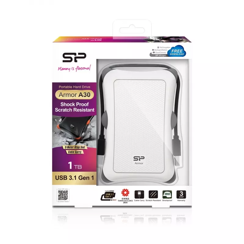Externý HDD Silicon Power Armor A30 1TB USB 3.2 Gen 1, 2,5