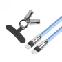 2in1 USB-C kábel 1m modrý