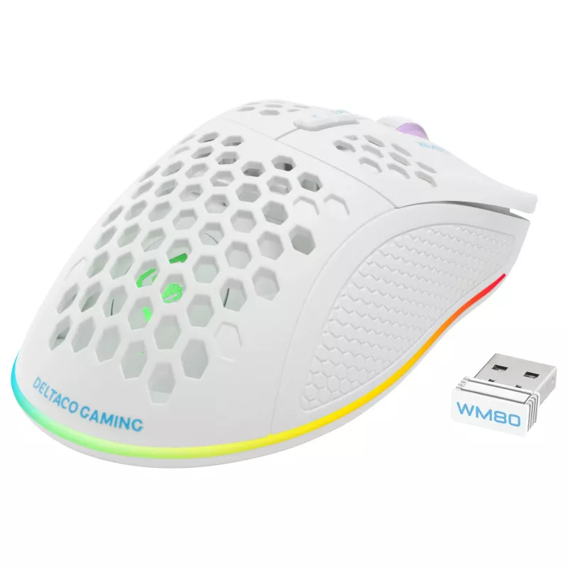 Herná myš Deltaco GAM-120-W RF bezdrôtová USB Type-C