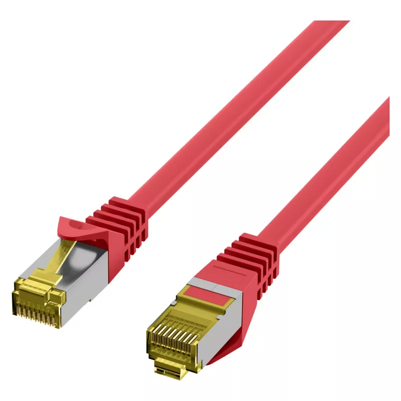 EFB-Elektronik RJ45 patch kábel Cat.6A S/FTP LSZHCat.7 surový kábel červený 0,15 m výrobca: EFB Elektronik (MK7001.0,15R)