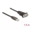 DeLOCK adaptér USB 2.0 Type-A na sériový RS-232 D-Sub 9-pinový konektor samec 1,5 m