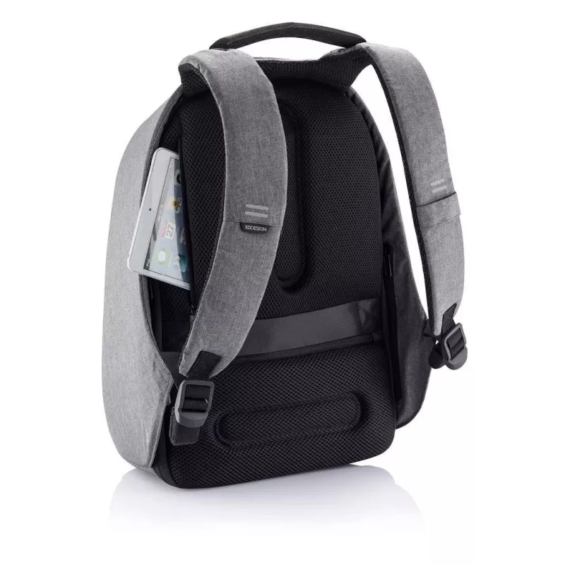XD Design Bobby Hero Regular P705.292 protikradnutý batoh, notebook 15,6 palca, tablet 12,9 palca, 16 l, USB nabíjací port, RFID vrecko, sivý