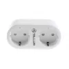Tellur WiFi AC dvojzásuvka, meranie spotreby energie, 16A, 2400W