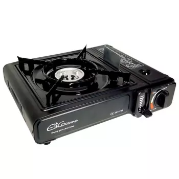 ELICO BDZ-155B prenosný kempingový plynový varič pre 2,2 kW kartuše, piezoelektrické zapaľovanie.