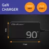 Qoltec 90W GaN Super Fast SLIM nástenná nabíjačka | XP | 5-20V | 4,5A | USB-C 3.1 | notebook | MacBook | smartfón | + kábel