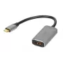 IBOX USB-C na HDMI adaptérový kábel, model IACFAK, USB-C (konektor samec) na HDMI (konektor samica), 4K 60 Hz, rovný konektor, strieborný