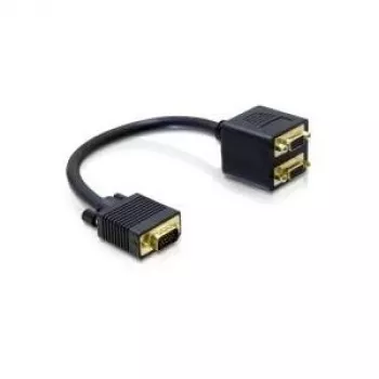 VGA adaptér DeLOCK 65060 konektor samec na 2x konektor samica 0,2 m