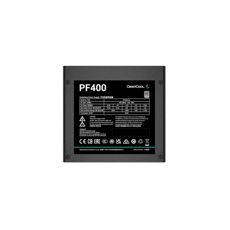 Napájací zdroj DeepCool PF400 400W, ATX, čierny