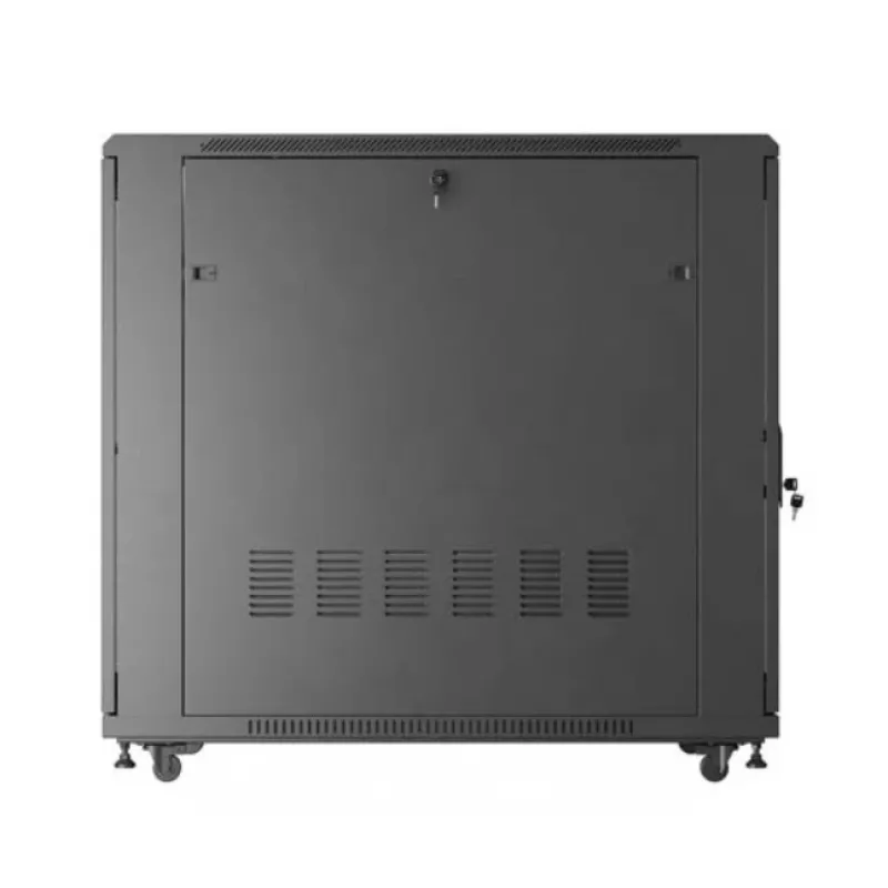 19-palcový rack rozvádzač LANBERG FF01-6222-23B 22U 600x1200 mm čierny perforované dvere